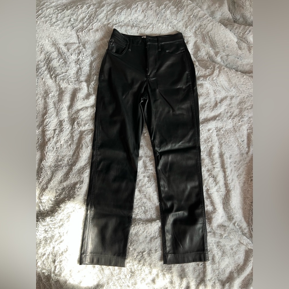 Hollister black leather pants!